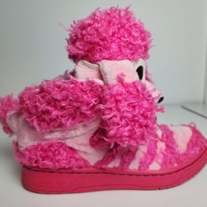 Adidas X Jeremy Scott Sneakers Fuzzy Pink Poodle Shoes